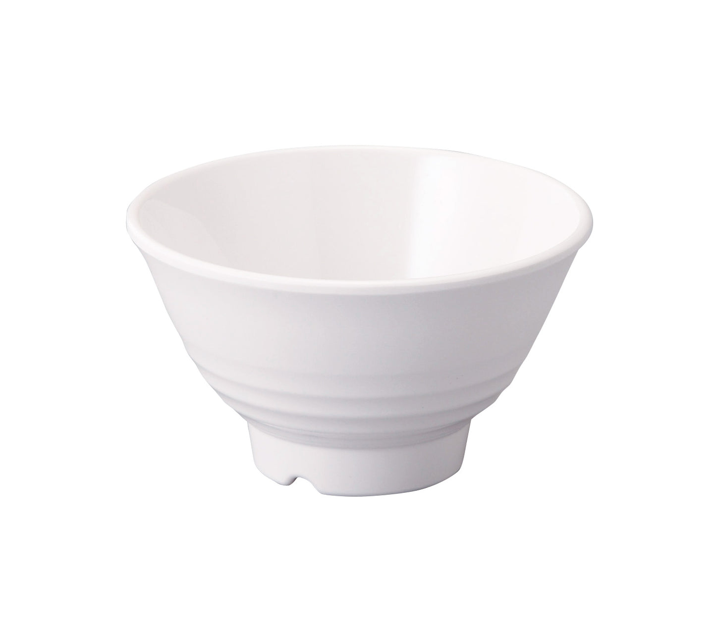 3301-0003 メラミン食器 高台多用碗・小 白 目安:白飯100g (身 ∅11×6.3H・260ml 蓋 ∅11×2.5H)