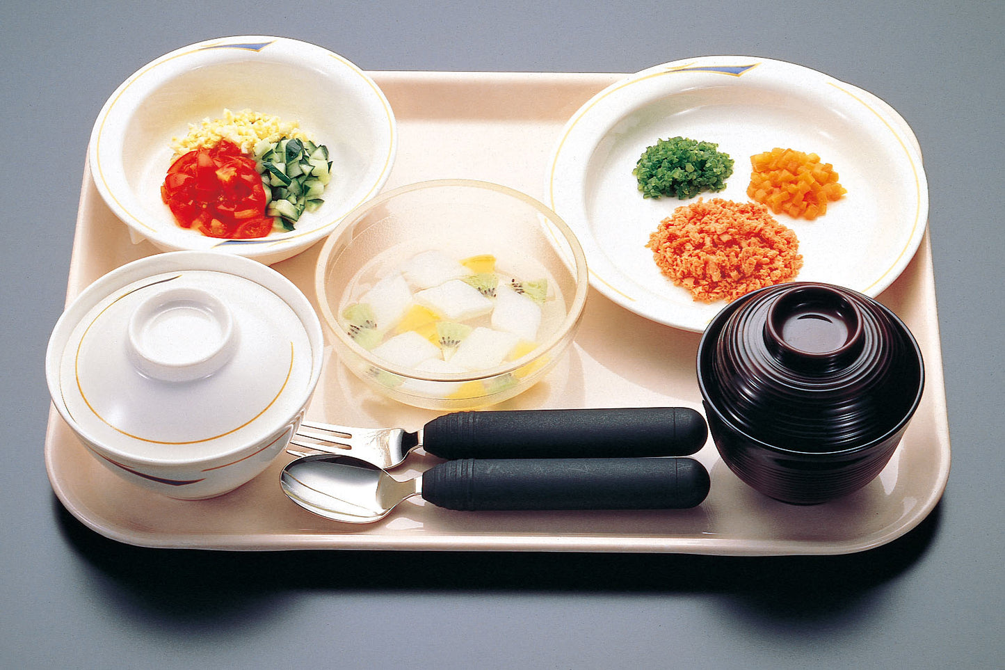 3302-0043 メラミン食器 主菜皿・小 メヌエット ∅18.7×2.7H・355ml