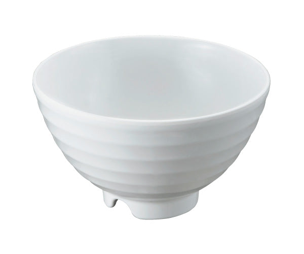 3301-0033 メラミン食器 ロクロ飯碗・中 目安:白飯160g (身 ∅12.3×7.1H・410ml 蓋 ∅12.4×2.7H)