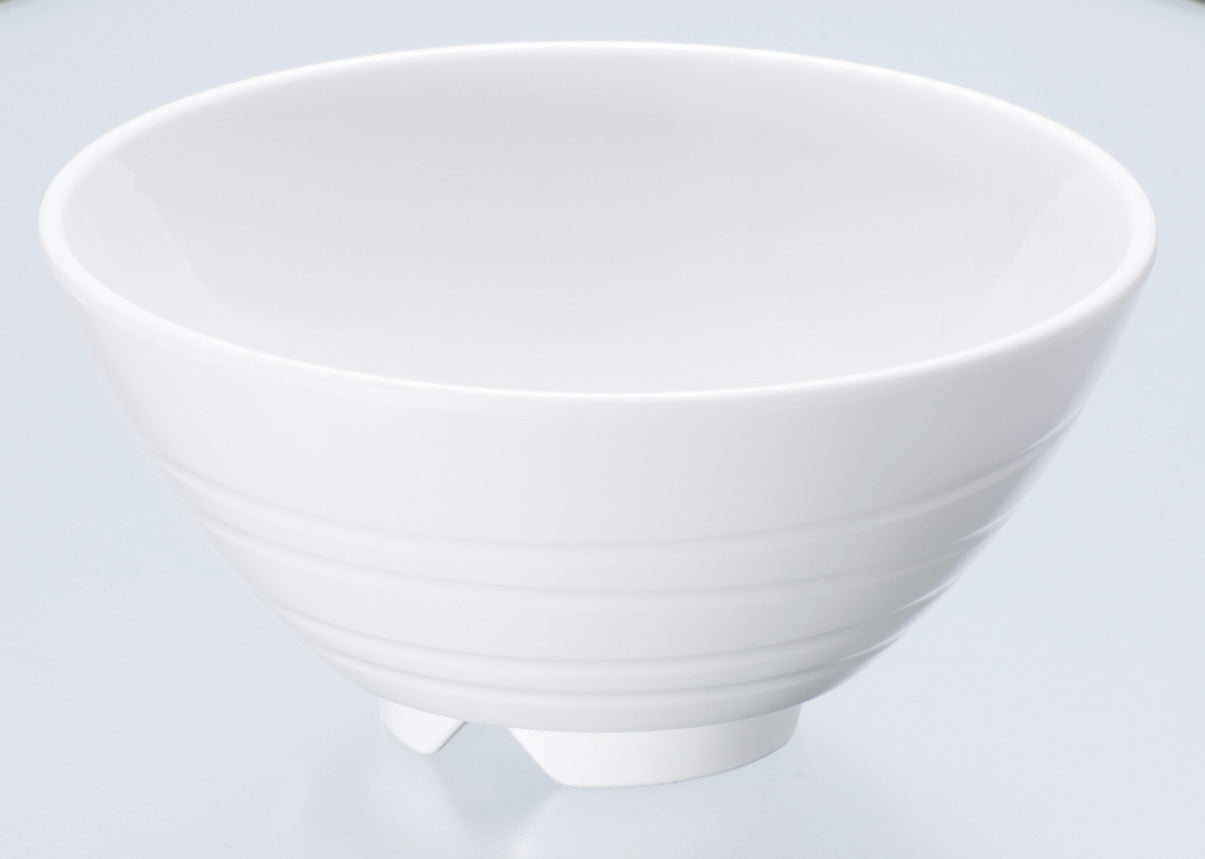 3301-0006 メラミン食器 飯碗・小 目安:白飯120g (身 ∅12.1×5,8H・280ml 蓋 ∅11.5×2.5H)