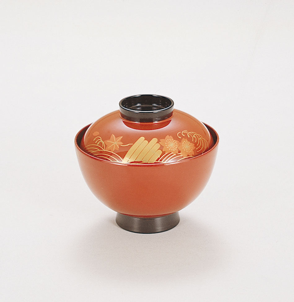 3103-0111 自社製越前漆器 食洗器OK
耐熱3.7寸みやこ椀 (11.1φ×H10)
朱色系シリーズ