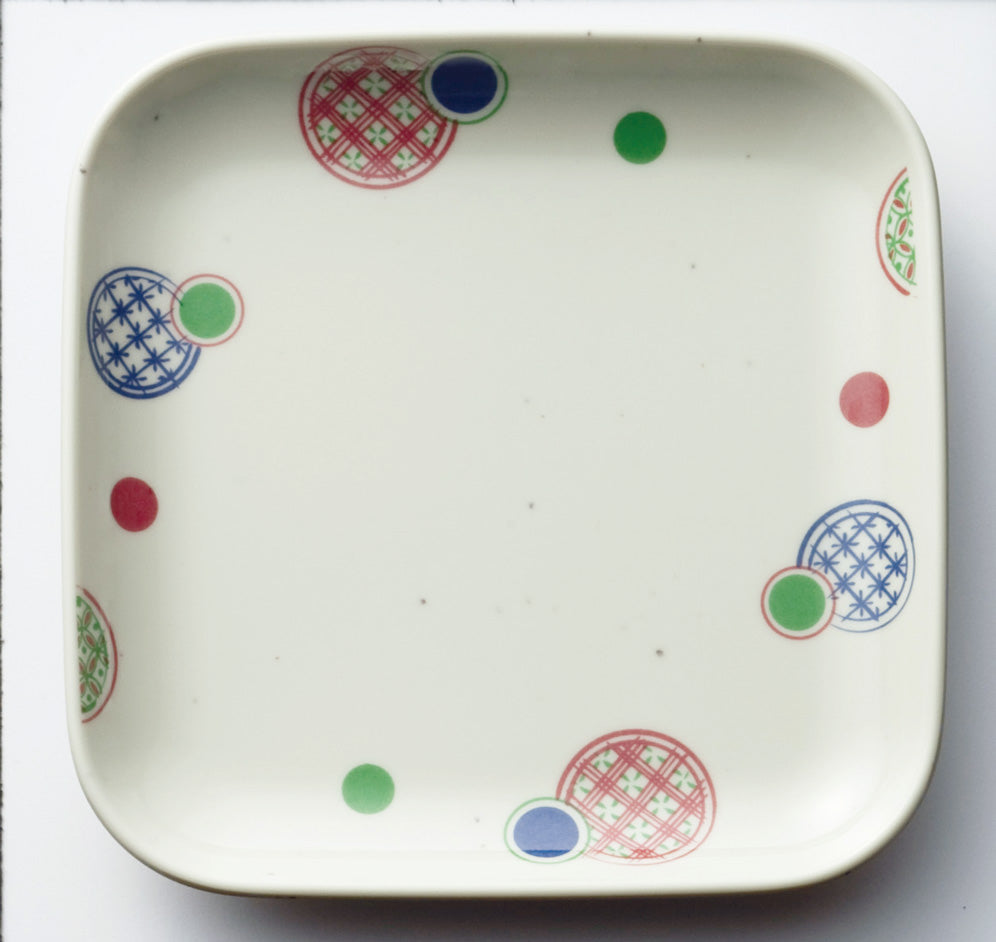 3301-0202 メラミン食器 パン皿 14cm 主菜皿 14.4×14.4×2.1H