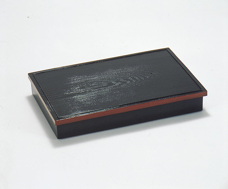 3201-0001
自社製越前漆器(ABS・内塗なし) 尺3木目松華堂(38.5×26.5×H6.5)(身・蓋)