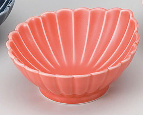 3102-0101 美濃焼 菊彫一方上り3.5寸小鉢(10.4φ×H5.3)