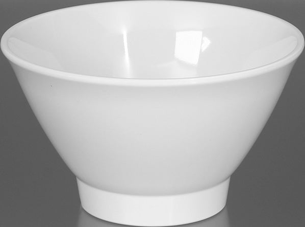 3301-0043 メラミン食器 高台多用碗・中 白 目安:白飯180g (身∅13.1×7.5H・450ml 蓋 ∅13.4×2.7H)