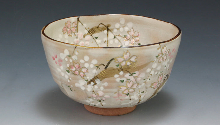 3503-0034 京焼 抹茶碗 12.5φ×H8cm