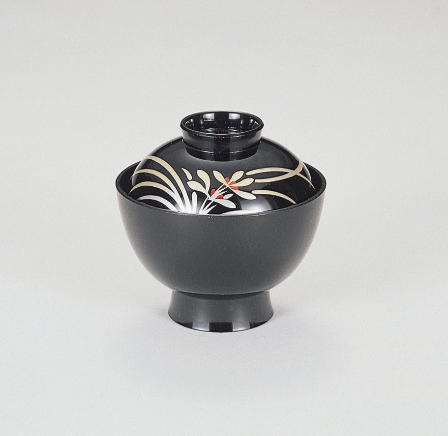 3103-0102　自社製越前漆器　食洗器OK 
耐熱3.5寸小吸物椀  （10.5φ×H10.5）
黒・溜色系シリーズ