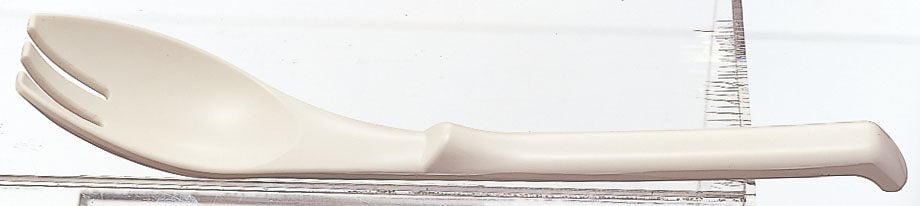 3702-0011　メラミン食器　レンゲスプーン・フォーク アイボリー　18×3.7