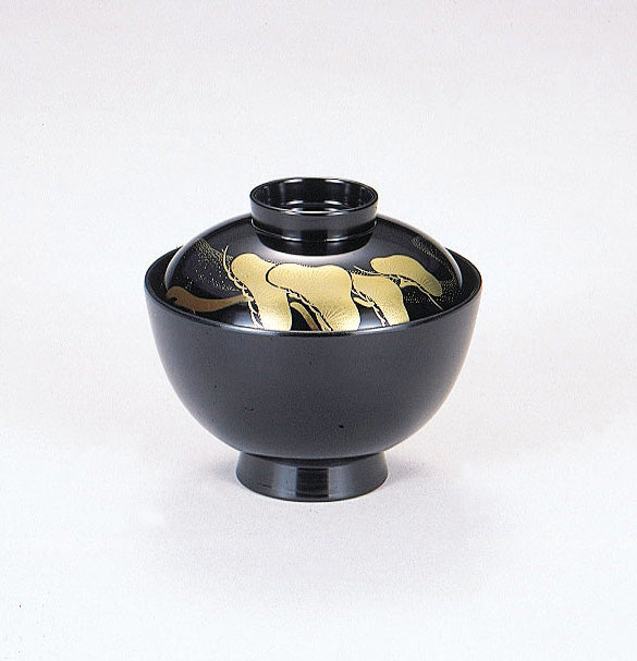 3103-0112　自社製越前漆器　食洗器OK 耐熱3.7寸みやこ椀 （11.1φ×H10）黒・溜色系シリーズ